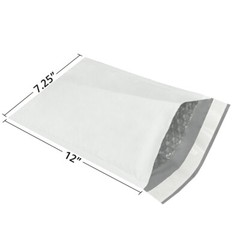 UOFFICE 200 Poly Bubble Mailer Bags 7.25×12″ #1 Pouches Envelopes White
