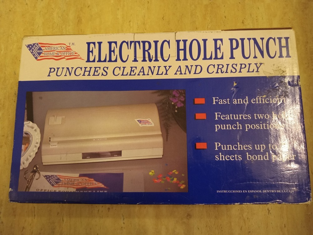 American Home & Office Electric Hole Punch Punch 20 Sheets–FREE SHIPPING!