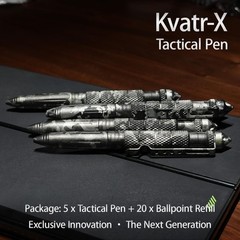 5 Pack Self Defense Military Tactical Pen, Heavy Duty EDC Metal Pen with Tung…