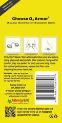 O2 Armor Nose Filters for Welders & Allergies – Assorted Sizes, Clear