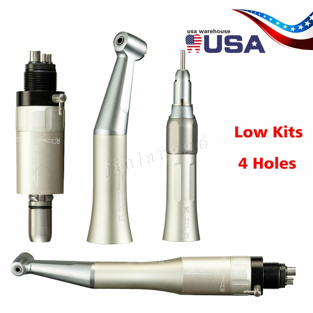 Dental Slow Low Speed Straight/Air Motor/ Contra Angle Handpiece 2/4Hole Fit NSK