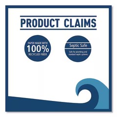 4 in. x 3 in. White Septic Safe 2-Ply Toilet Paper, 400-Sheets Per Roll, (9-Roll