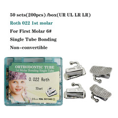 Dental Orthodontic Buccal Tubes 1st 2nd Molar Bracket Roth MBT 022 Bondable