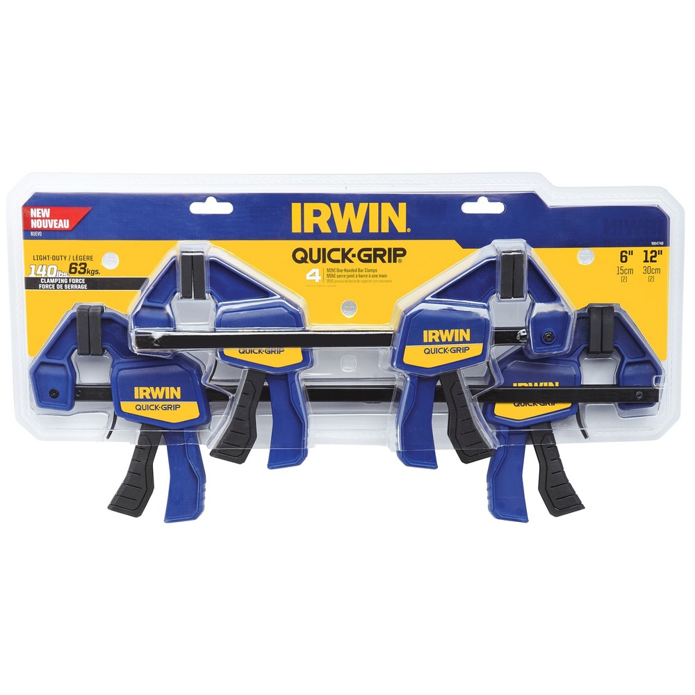 Irwin Quick-Grip 3 in. D Quick-Release Bar Clamp 140 lb 4 pc
