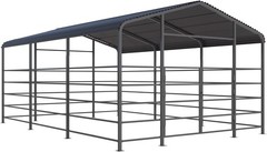 13x20ft Galvanized Metal Livestock Shelter Cattle Shed Steel Barn Horse Goat She
