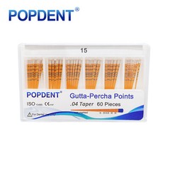 POPDENT Dental Endo Gutta Percha Points Root Canal Taper .02/.04/.06 #15-#40