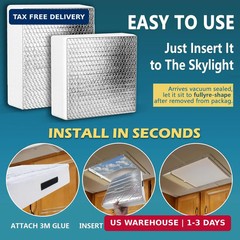 SIKADEER RV Vent Insulator Energy Saving RV Skylight Cover 14″x14″, 2 Pack | Alu