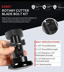 63607 Replacement for Bush Hog Rotary Cutter Blade Bolt Kit Code 7919, 252BH