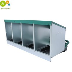 4 Hole Green Chicken Nesting Box Hen Laying Nest Box Coop Rollout Egg Collection