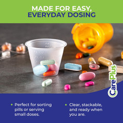 Disposable Medicine Cups (100 Count – 1 oz) – 100 (Pack of 1), Clear