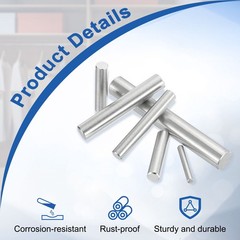 100Pcs 3mm x 12mm Dowel Pins 304 Stainless Steel Shelf Support Peg Pin Silver