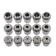 ER40 Collet 15 Pcs Set R8 Shank Chuck Tools For Milling Machine, Lathe, Drilling