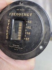🔥 Vtg Mission Water Heater Co. Frequency Cycle Gauge 125 Volts USA Display