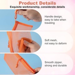 3pcs Mini Mesh Makeup Bags, Small Zipper Mesh Makeup Bags, Portable Cosmetic …