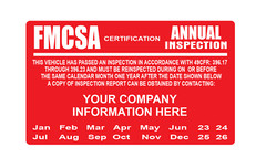 FMCSA DOT Annual Inspections Labels Set Of 50 Decals 5” Wide X 3” High