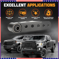 2′-3′ Rear Lowering Drop Shackles Kit for 1988-2018 Chevrolet Silverado 1500,…