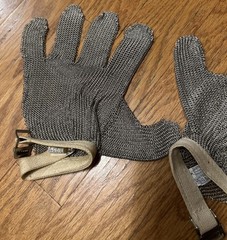 Vintage Stainless Steel Whiting & Davis Safety Cut Proof Glove – Pair Of Gloves