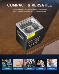 CREWORKS 2L Ultrasonic Cleaner Machine with 200W Heater and Digital Timer