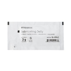 McKesson Lubricating Jelly Sterile 3 Gram Individual Packet 864 per Case 16-8942