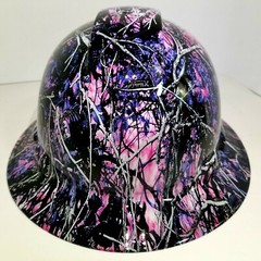 Hard Hat custom hydro dipped , FULL BRIM COUNTRY GIRL CAMO NEW CUSTOM HARD HAT