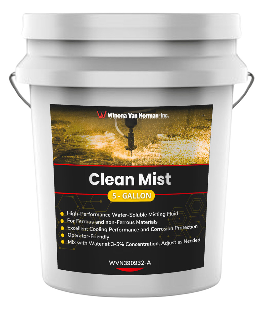 Clean Mist – Concentrated Misting Coolant for Cutting and Machining – 5 Gallons