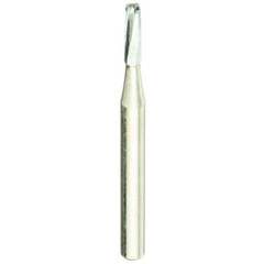 FG1157 Premium Carbide Straight Round End Fissure Bur 6 Blades 10pk