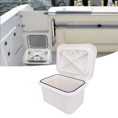 Marine Deck Storage Box with Latch, Thickened ABS Boat Embedded Storage Box