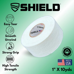1 Inch Athletic Tape – Precision Tape 12 Pack – Strong Cotton, No Residue – Made