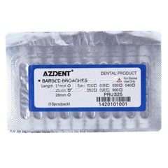 10Pcs/Pack AZDENT Dental Barbed Broaches Root Canal Files Endodontics Use 25mm