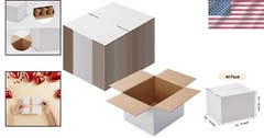 Moisture-Resistant 7x6x5 Cardboard Shipping Boxes – 40 Pack for Secure Mailing