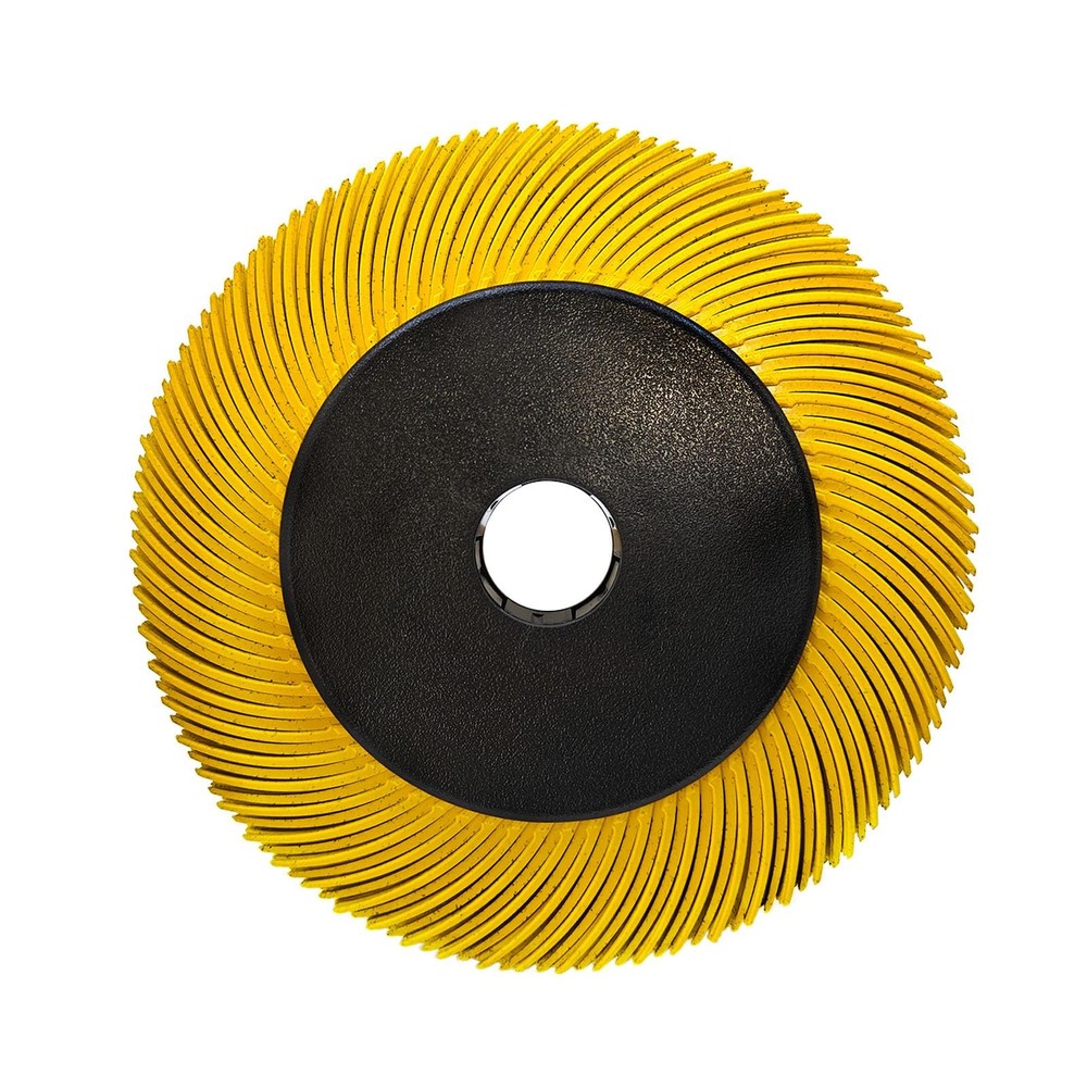 Radial Bristle Brush, 6 in x 1/2 in x 1 in, 80# 1SET Ten Single Piece w/ Adapter