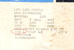 New Westinghouse 11210K4CCN-A Life-Line Starter 100HP Max Size 4 135A Type N