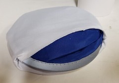 BLUE Hard Hat Sun Shade Visor Full Brim Mesh Neck HI VIS REFLECTIVE STRIPE