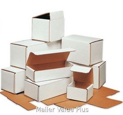 500 – 4 x 3 x 2 White Corrugated Shipping Mailer Packing Box Boxes