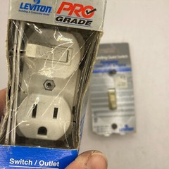 Leviton 5225-WSP Combo Switch and Receptacle, White (quilet switch gift)🔔