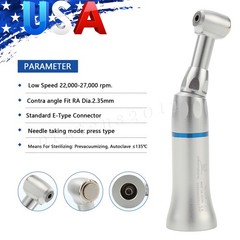 Dental E TYPE push button Contra Angle LOW Handpiece A+ Dentist Brand New YAD