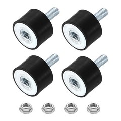 4Pcs M8x22mm Rubber Mounts 30x20mm(DxH) Rubber Shock Absorber Mount with Nuts