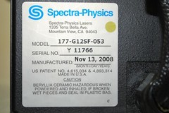 177-G12SF-053 / 177-G12 AIR-COOLED ION LASER HEAD 488NM / SPECTRA-PHYSICS