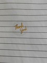 THANK YOU Clear Transparent Gold Letter Envelope Seal Label Stickers Party Favor