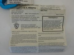 ProClimb USR-DSL-AN NFPA Aluminum Rescue-Swivel – NEW Surplus!
