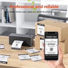 500 4×6 Fanfold Direct Thermal Direct Shipping Labels for Zebra & Rollo Printers