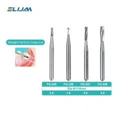 10Pcs/box Dental Carbide Burs for High Speed Handpiece Round Cone Bur Diamond FG