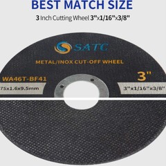 50 PCS 3 inch Cut Off Wheels 3″x1/16″x3/8″ Angle Grinder Ultra Thin Cutting Disc