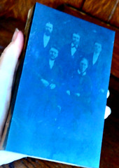 Letterpress Printing Block Stamp Family Portrait Victorian Clothes Wood Metal