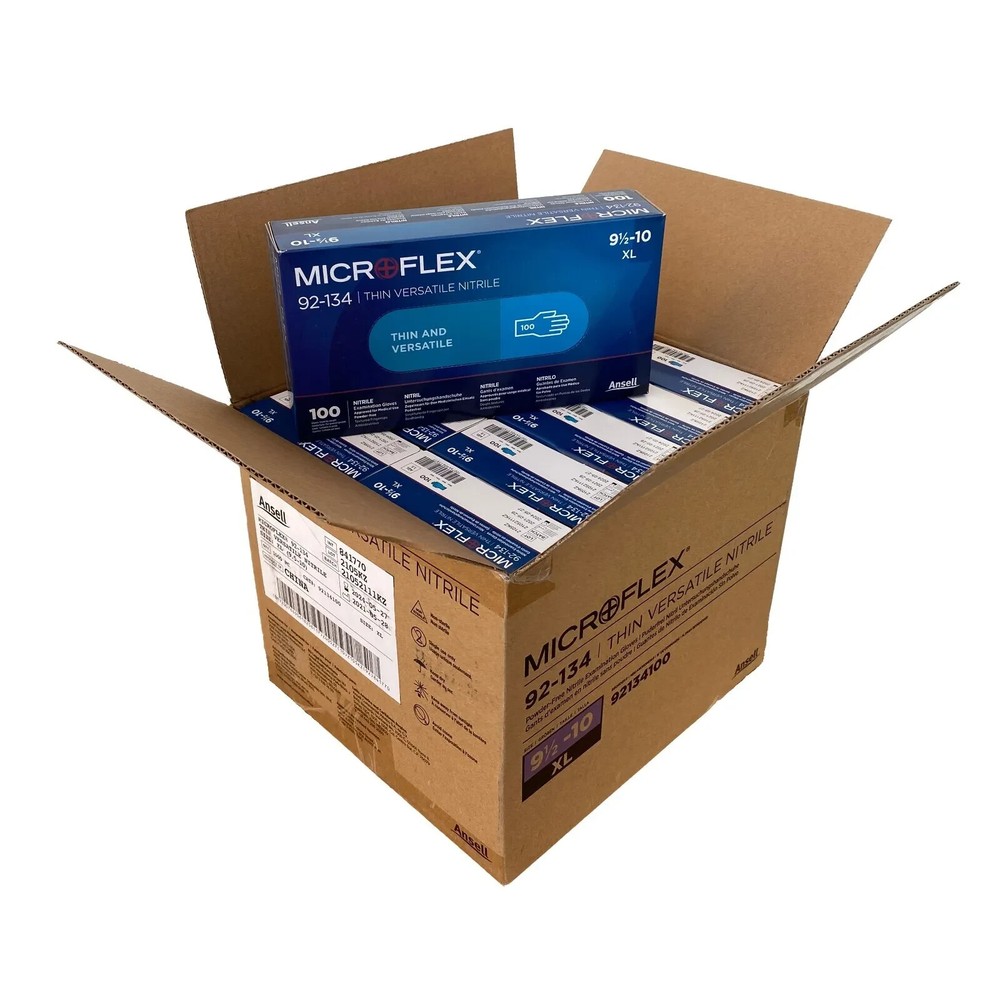 MICROFLEX 92-134-XL Nitrile Gloves, Size XL, Case of 1000 Gloves – Brand New