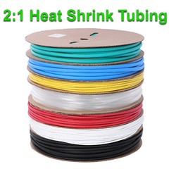 1Roll Dia. 1 2 3 4 5 6 8 10 ~ 30mm Heat Shrinkable Tube shrink Tubing L200/100M
