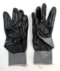 New! 4 Pairs Firm Grip X-Large Touchscreen Compatible Nitrile Coated Work Gloves