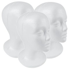 SHANY Styrofoam Model Heads/Hat Wig Foam Mannequin – 11″ Round base – 3 pieces