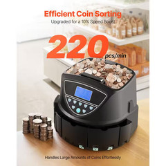 USD Coin Sorter, Coin Counter Machine for 5 Kinds of USD Coins, Coin Sorter and