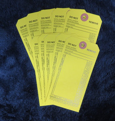 10-FIRE EXTINGUISHER 4-YEAR 2024-2027 INSPECTION Double Sided Tags 5 1/4″ X 2 ½”